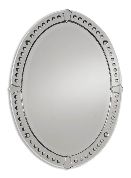 Uttermost Graziano Frameless Oval Mirror 05003 B - BathVault