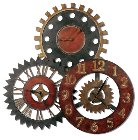 Uttermost Rusty Movements Wall Clock 06762 - BathVault