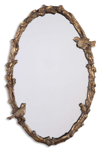 Uttermost Paza Oval Vine Gold Mirror 13575 P - BathVault