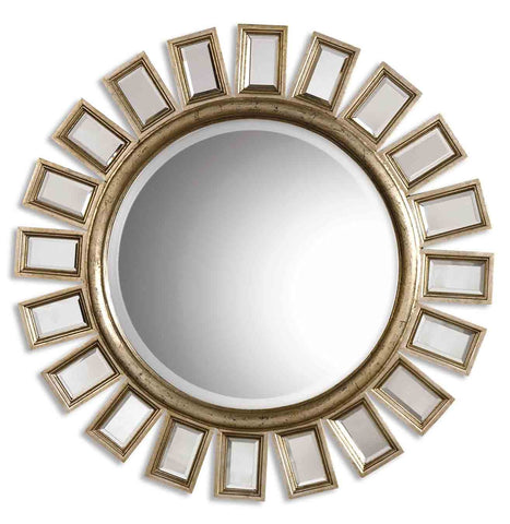 Uttermost Cyrus Round Silver Mirror 14076 B - BathVault