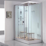 Ariel Platinum DZ961F8 Steam Shower White 59"W x 35"D x 89"H - BathVault