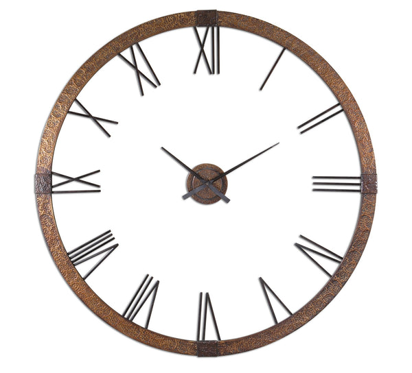 Uttermost Amarion 60" Copper Wall Clock 06655 - BathVault