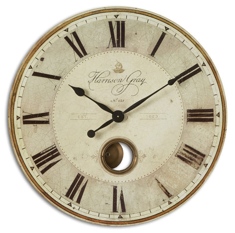 Uttermost Harrison Gray 30" Clock 06033 - BathVault