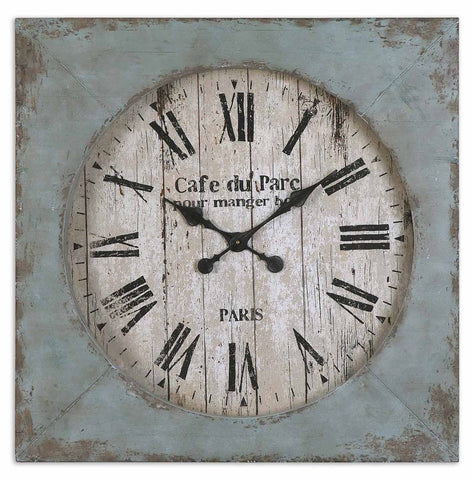 Uttermost Paron Square Wall Clock 06079 - BathVault