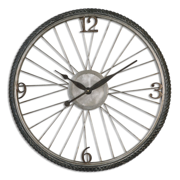 Uttermost Spokes Aged Wall Clock 06426 - BathVault