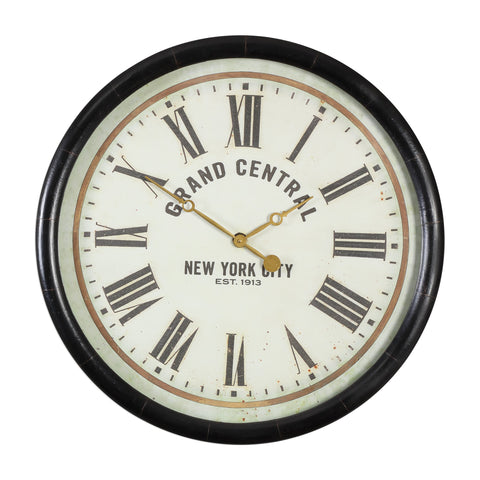 Uttermost Leonor "Grand Central" Wall Clock 06098 - BathVault