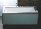Eago AM151ETL-L 71 in. Acrylic Flatbottom Whirlpool Bathtub in White - BathVault