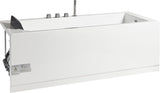 Eago 72 in. Acrylic Flatbottom Whirlpool Bathtub in White - BathVault