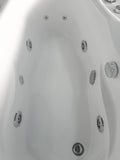 Eago AM175-L 57 in. Acrylic Flatbottom Whirlpool Bathtub in White - BathVault