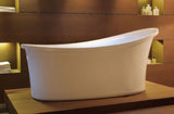 Eago 71 in. White Acrylic Flat-Bottom Air Bath Bathtub - BathVault