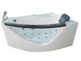 Eago AM198ETL-L 59 in. Acrylic Flatbottom Whirlpool Bathtub in White - BathVault