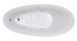 Eago 69 in. Acrylic Flatbottom Air Bath Bathtub in White - BathVault
