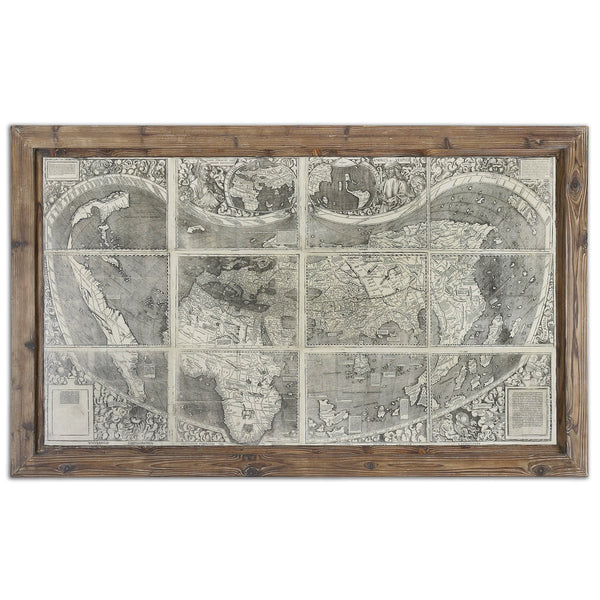 Uttermost Treasure Map Framed Art 34025 - BathVault