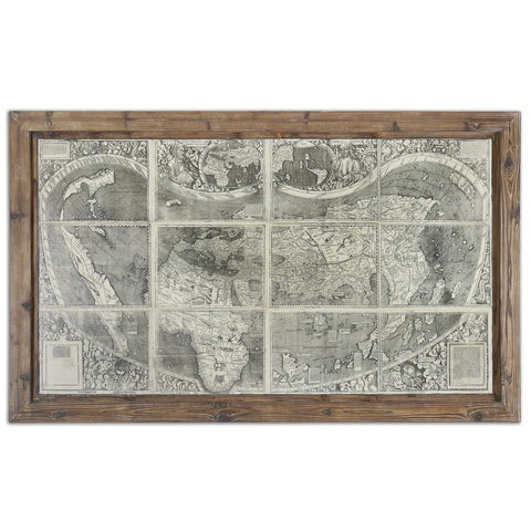 Uttermost Treasure Map Framed Art 34025 - BathVault