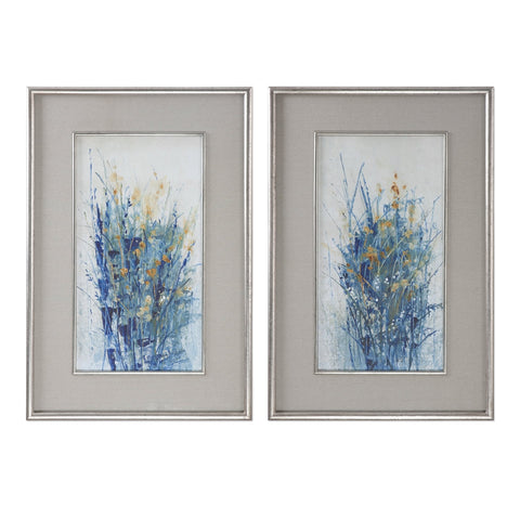 Uttermost Indigo Florals Framed Art S/2 41558 - BathVault