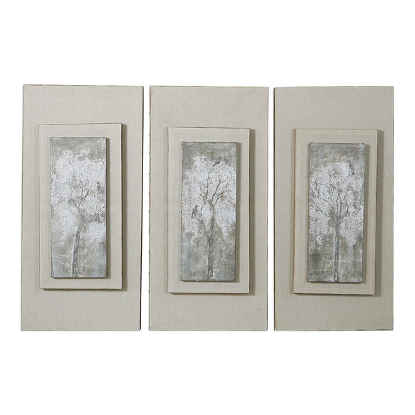 Uttermost Triptych Trees Hand Painted Art Set/3 41426 - BathVault