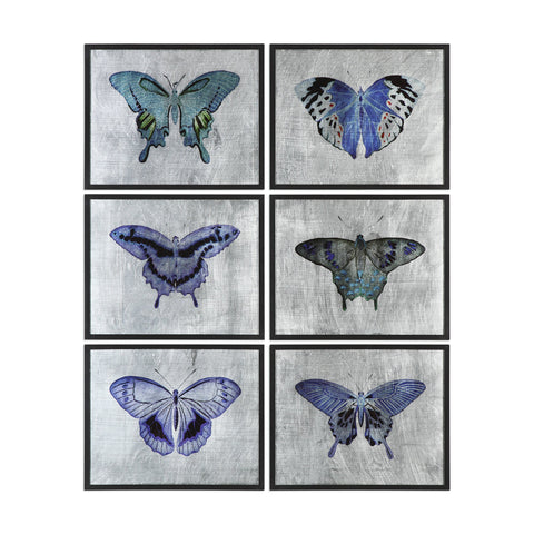 Uttermost Vibrant Butterflies Prints S/6 55030 - BathVault