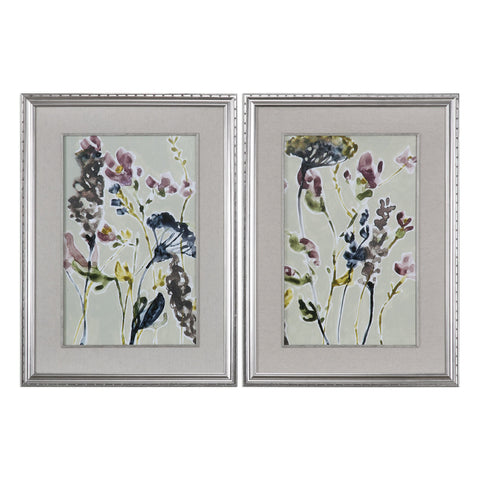 Uttermost Parchment Flower Field Prints, Set Of 2 33670 - BathVault