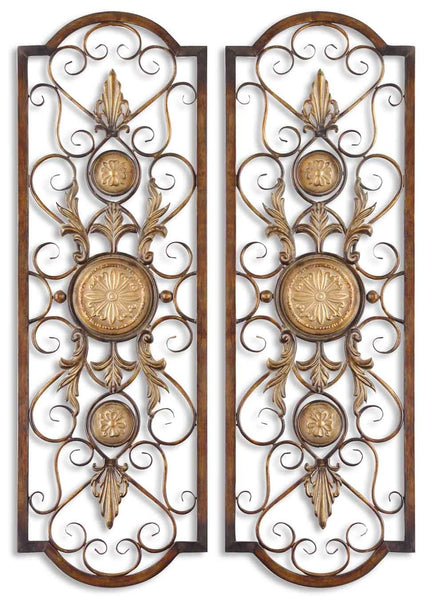 Uttermost Micayla Antique Metal Panels, Set/2 13475 - BathVault
