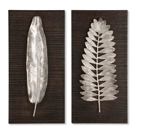 Uttermost Silver Leaves Wall Art 04001 - BathVault