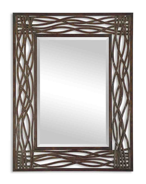 Uttermost Dorigrass Brown Metal Mirror 13707 - BathVault