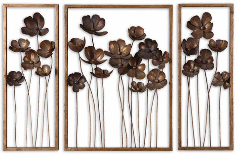 Uttermost Metal Tulips Wall Art Set/3 12785 - BathVault