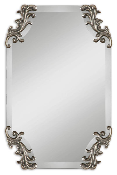 Uttermost Andretta Baroque Silver Mirror 08087 - BathVault