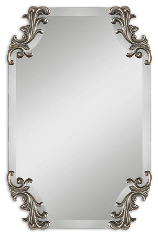 Uttermost Andretta Baroque Silver Mirror 08087 - BathVault