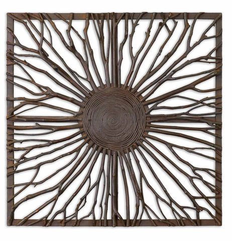 Uttermost Josiah Square Wooden Wall Art 13777 - BathVault