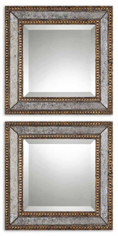 Uttermost Norlina Squares Antique Mirror Set/2 13790 - BathVault