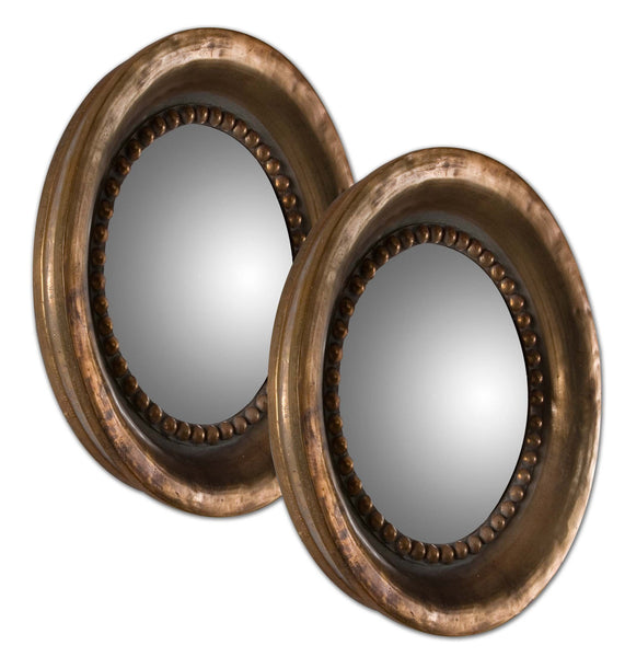 Uttermost Tropea Rounds Wood Mirror S/2 12847 - BathVault