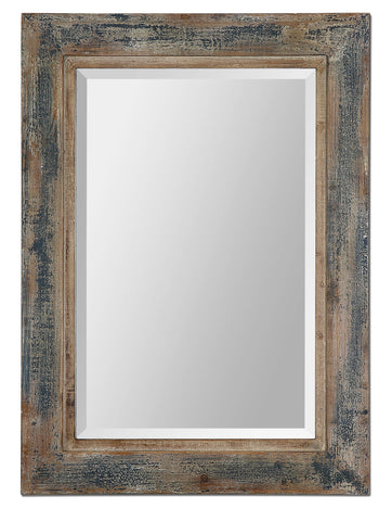 Uttermost Bozeman Distressed Blue Mirror 13829 - BathVault