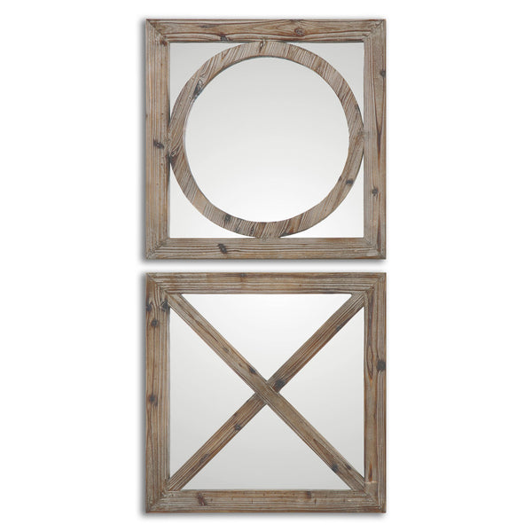Uttermost Baci E Abbracci, Wooden Mirrors S/2 07067 - BathVault