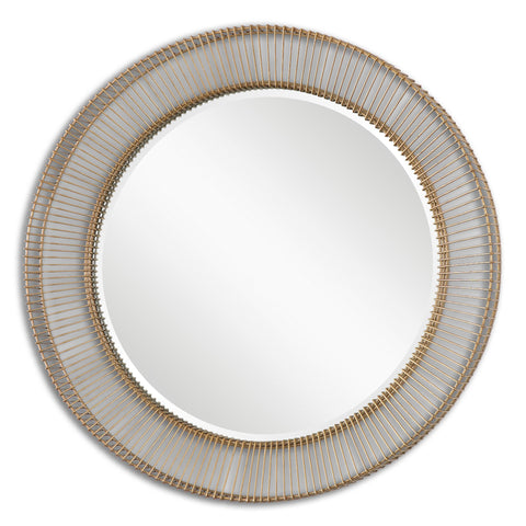 Uttermost Bricius Round Metal Mirror 08125 - BathVault