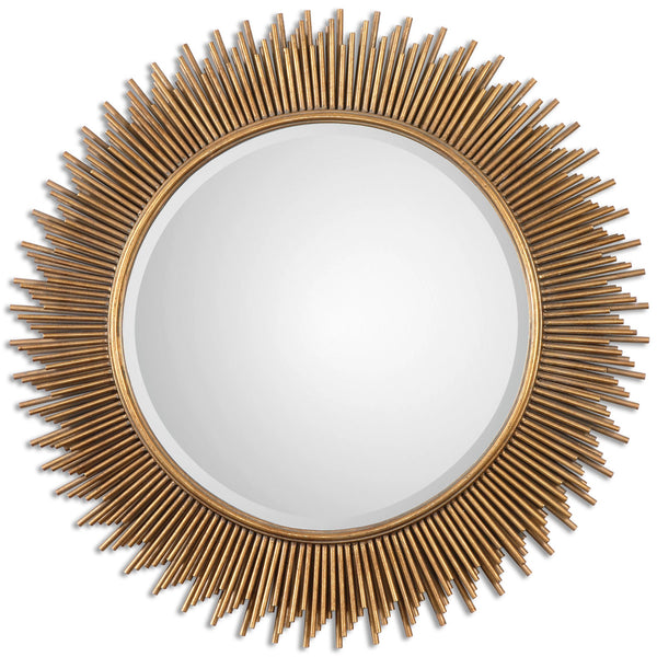 Uttermost Marlo Round Gold Mirror 08137 - BathVault