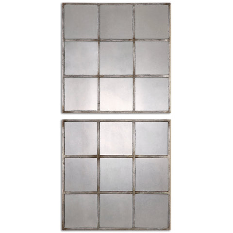 Uttermost Derowen Squares Antique Mirrors S/2 13935 - BathVault