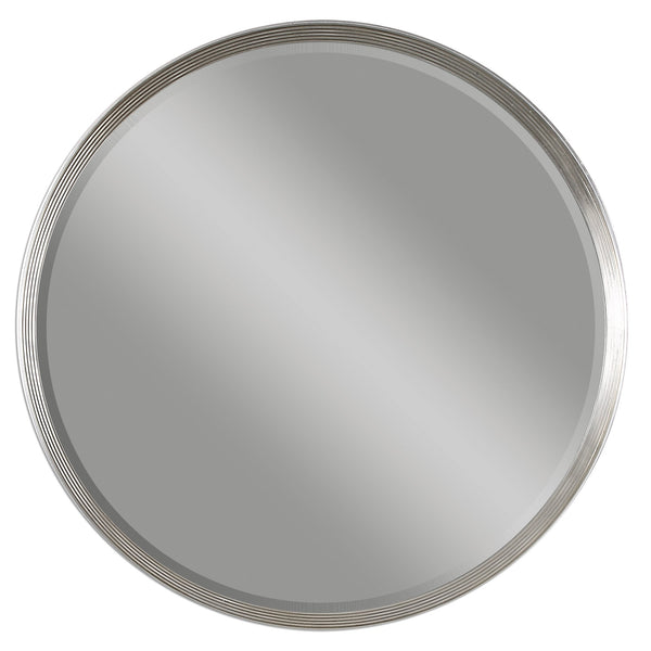 Uttermost Serenza Round Silver Mirror 14547 - BathVault