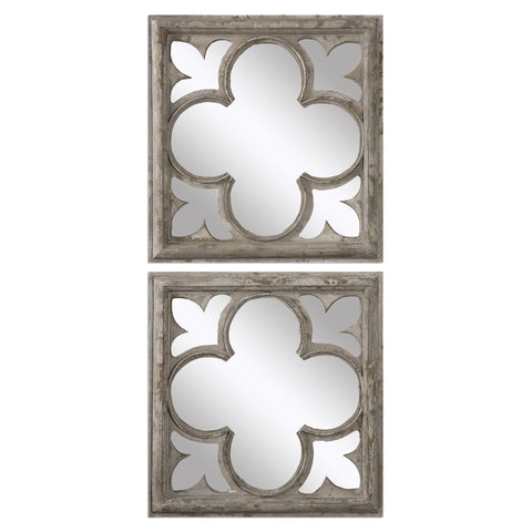 Uttermost Vellauni Quatrefoil Mirrors S/2 12935 - BathVault