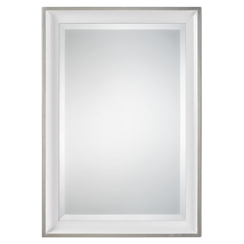 Uttermost Lahvahn White Silver Mirror 09081 - BathVault