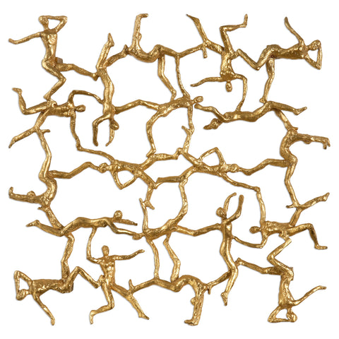 Uttermost Golden Gymnasts Wall Art 04037 - BathVault