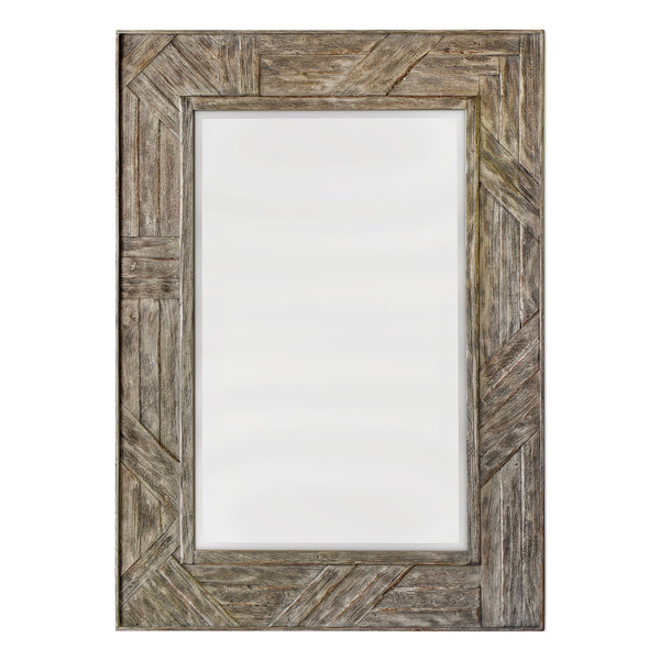 Uttermost Fortuo Mahogany Wood Mirror 08146 - BathVault