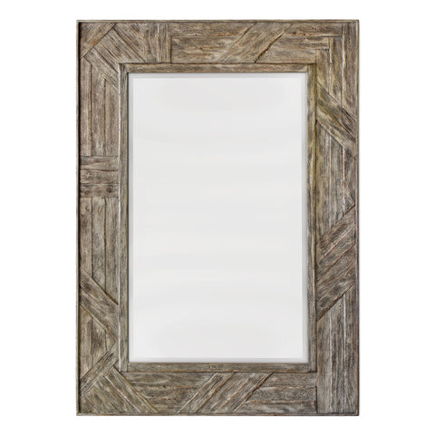 Uttermost Fortuo Mahogany Wood Mirror 08146 - BathVault