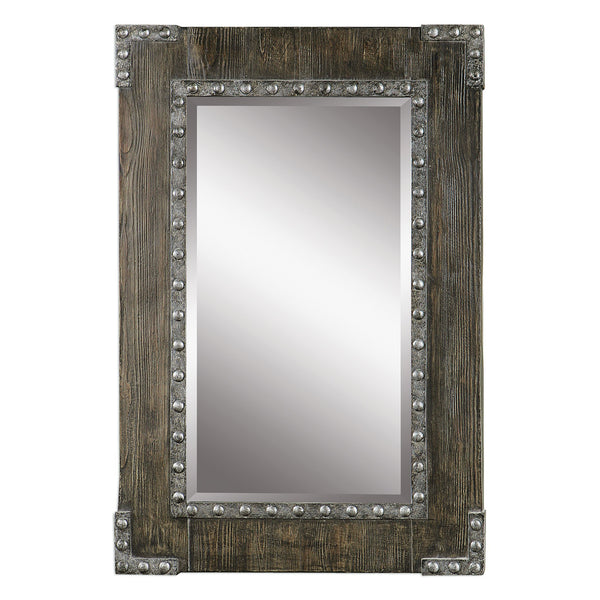 Uttermost Malton Rustic Wood Mirror 09137 - BathVault