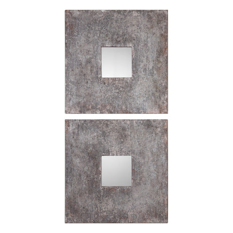 Uttermost Altha Burnished Square Mirrors S/2 09208 - BathVault