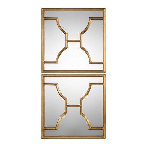 Uttermost Misa Gold Square Mirrors S/2 09268 - BathVault