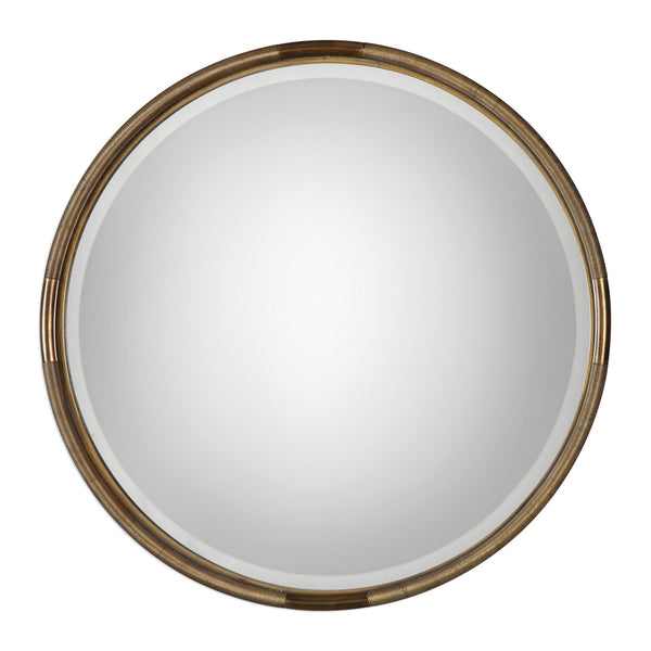 Uttermost Finnick Iron Coil Round Mirror 09244 - BathVault