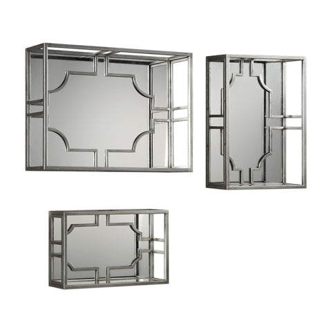 Uttermost Adoria Silver Wall Shelves S/3 04113 - BathVault