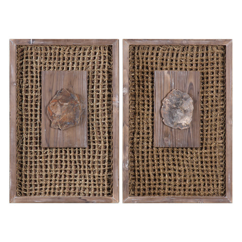 Uttermost Endicott Petrified Wood Panels Set/2 04126 - BathVault