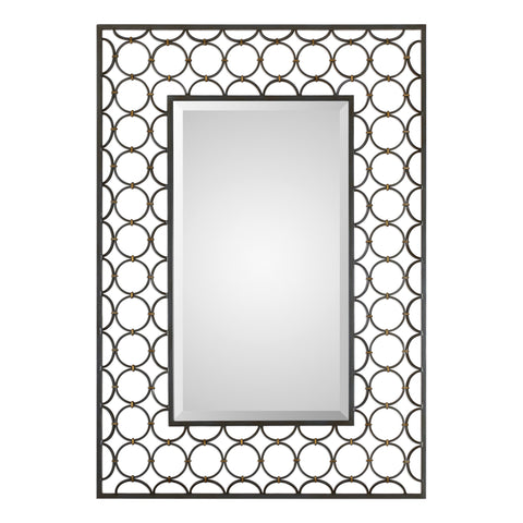 Uttermost Leveen Iron Rings Mirror 09347 - BathVault