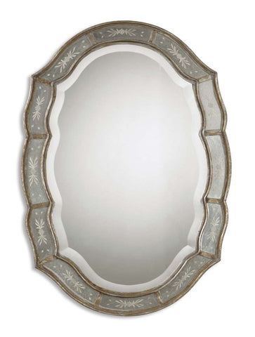 Uttermost Fifi Etched Antique Gold Mirror 12530 B - BathVault